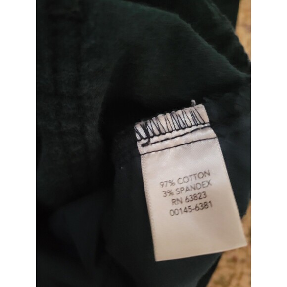 Women's Size 10 Christopher & Banks Corduroy Dark Evergreen Pants Straigh Leg - Picture 7 of 7